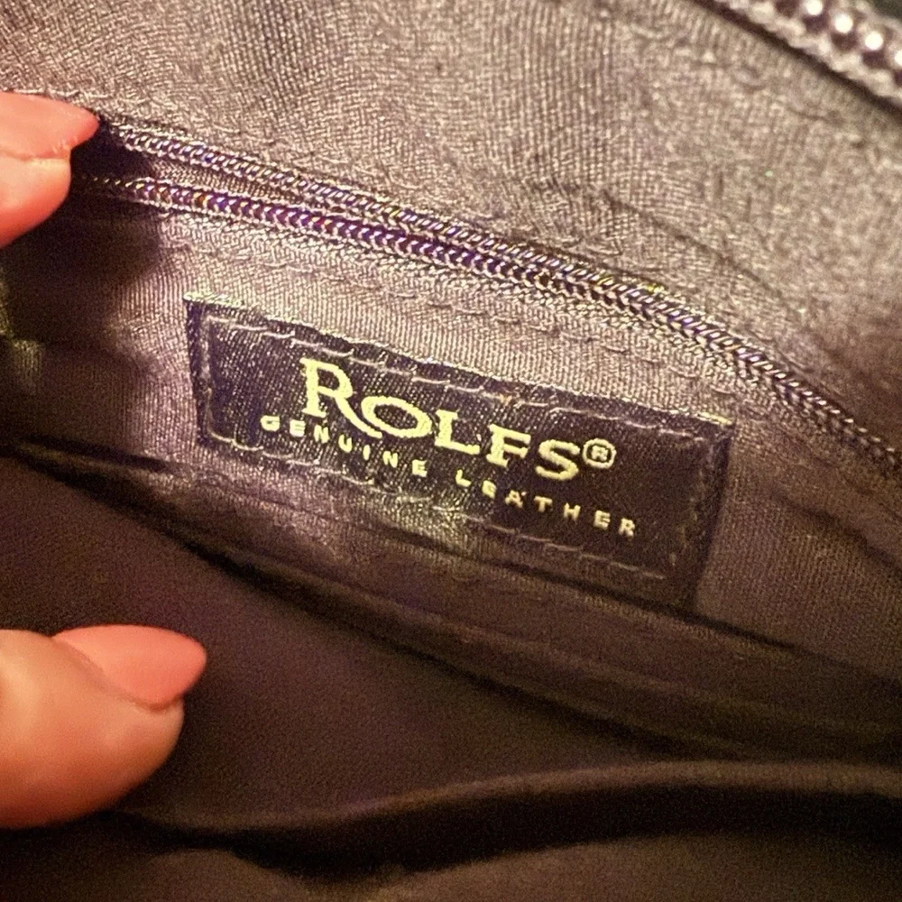 ROLFS Genuine Leather Black Crossbody Vintage